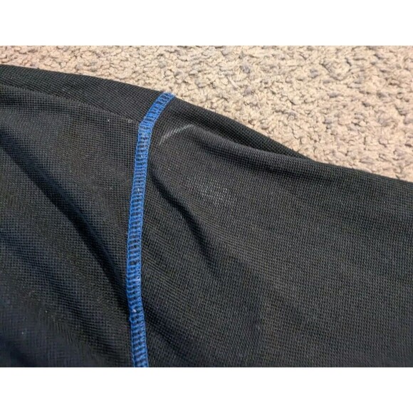 Vintage Y2k Men's New York Mets Long Sleeve Black Waffle Shirt Size XL - Picture 4 of 6